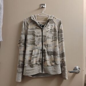 Nike Women's Lightweight Camo Print Full Zip Hoodie Jacket Sz XS